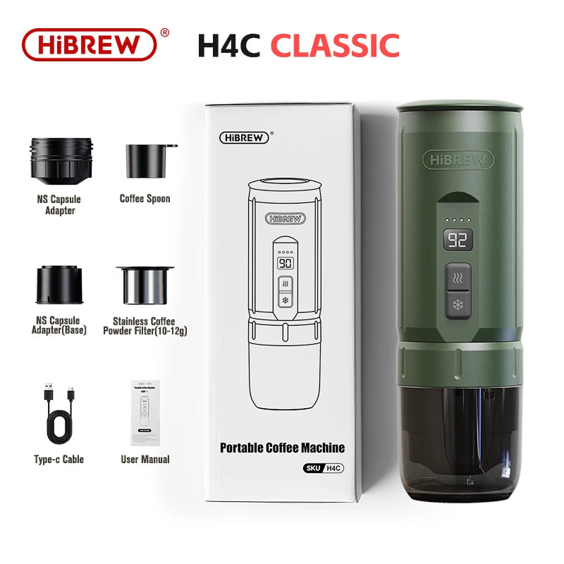 HiBREW H4C Portable Espresso Machine 3in1 Travel Coffee Maker 7500mAh Battery
