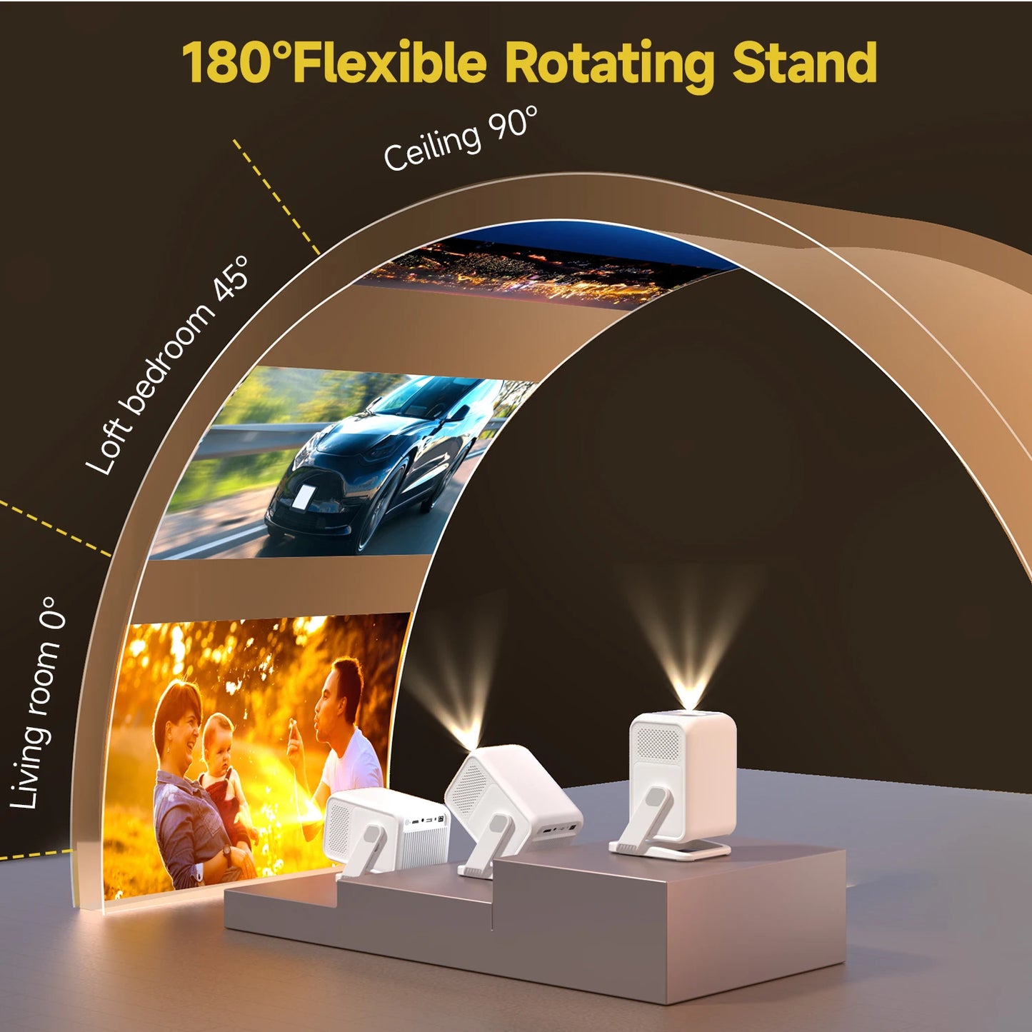 Magcubic HY310X Portable 4K Projector With WiFi Auto Focus