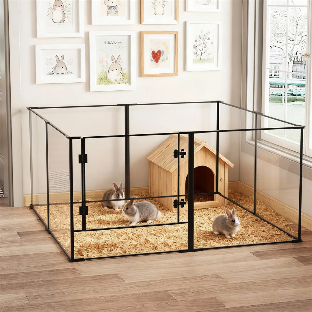 8 Panel Indoor Dog Playpen With Whelping Space For Puppies And Small Pets Safe Exercise Fence
