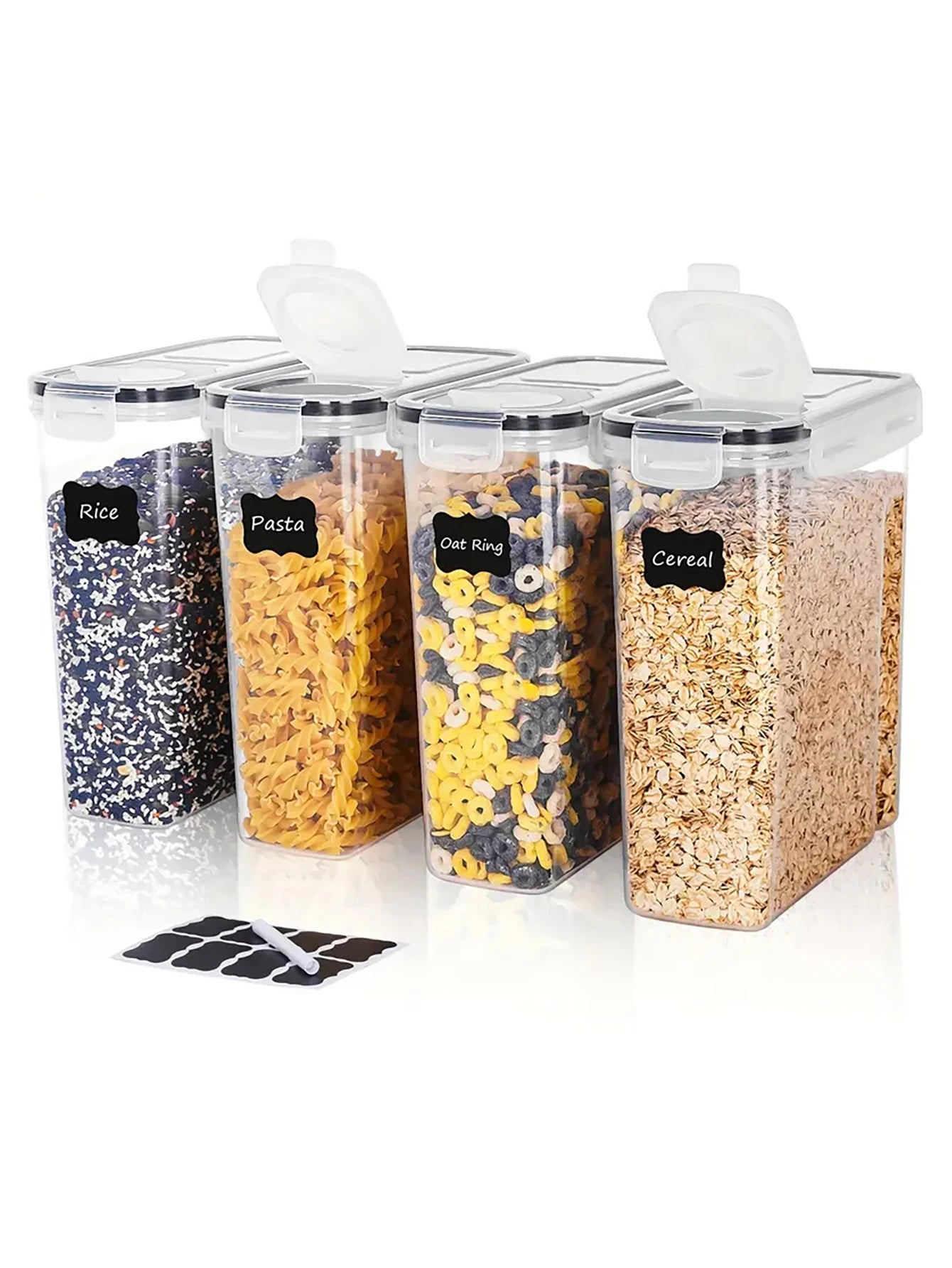 4L Airtight Food Storage Containers 4 Pack For Pantry Organization