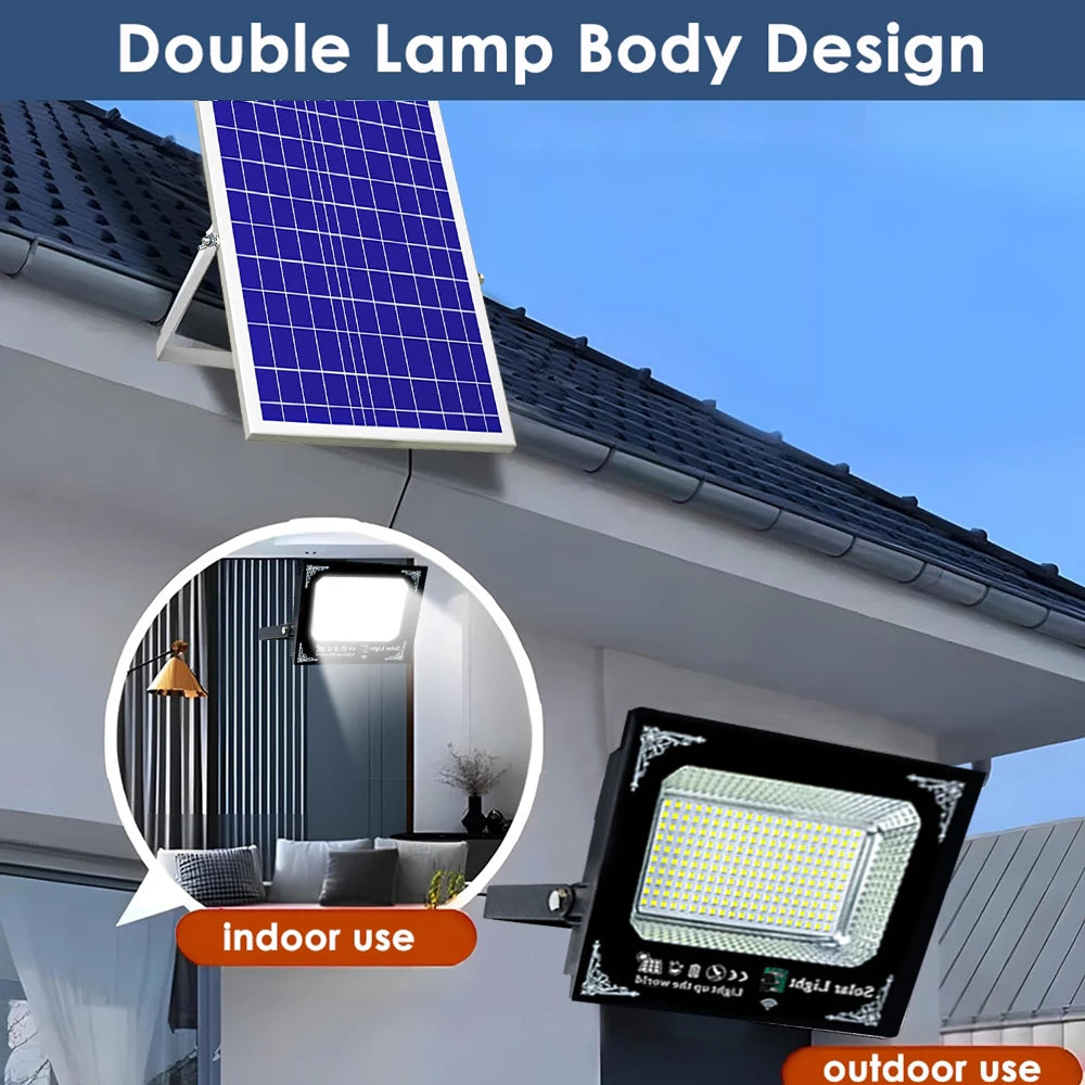 UMEXUS Led Two Head Solar Flood Light Waterproof Outdoor Wall