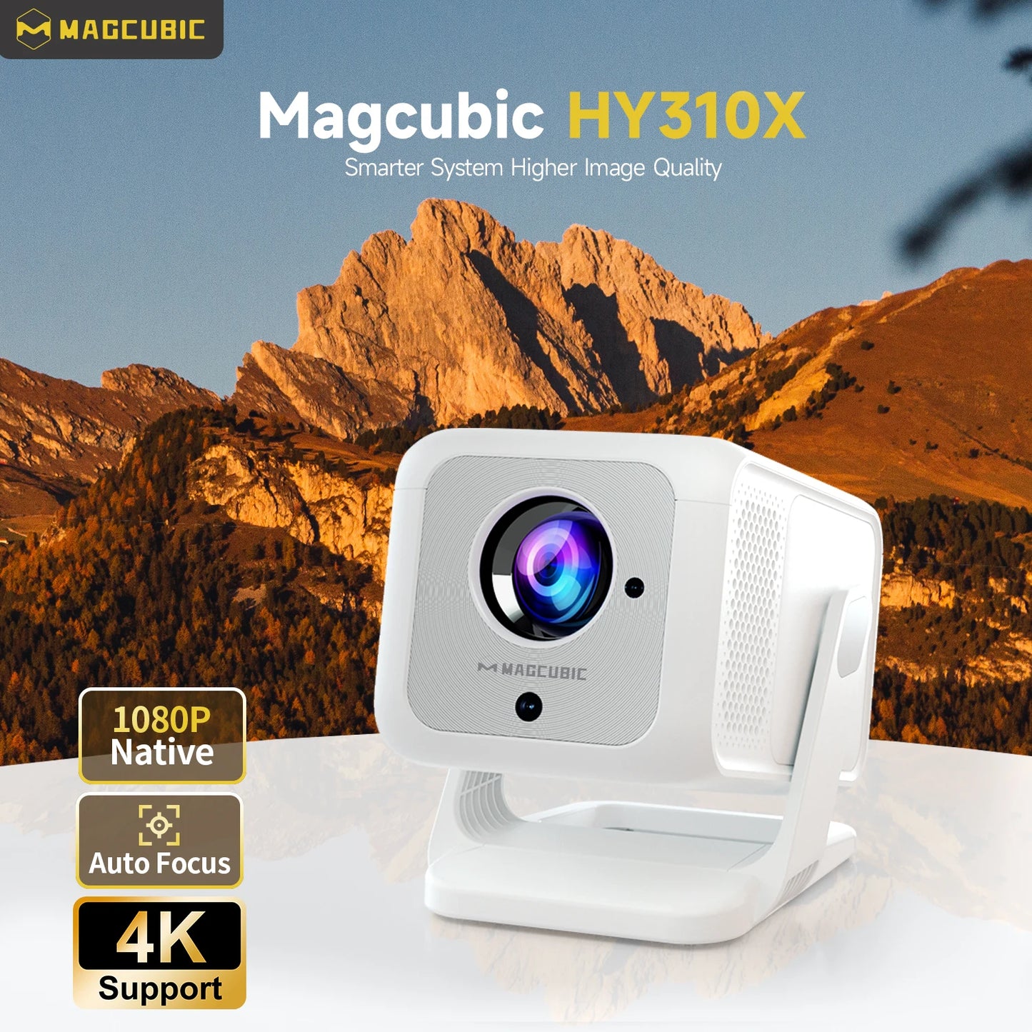 Magcubic HY310X Portable 4K Projector With WiFi Auto Focus