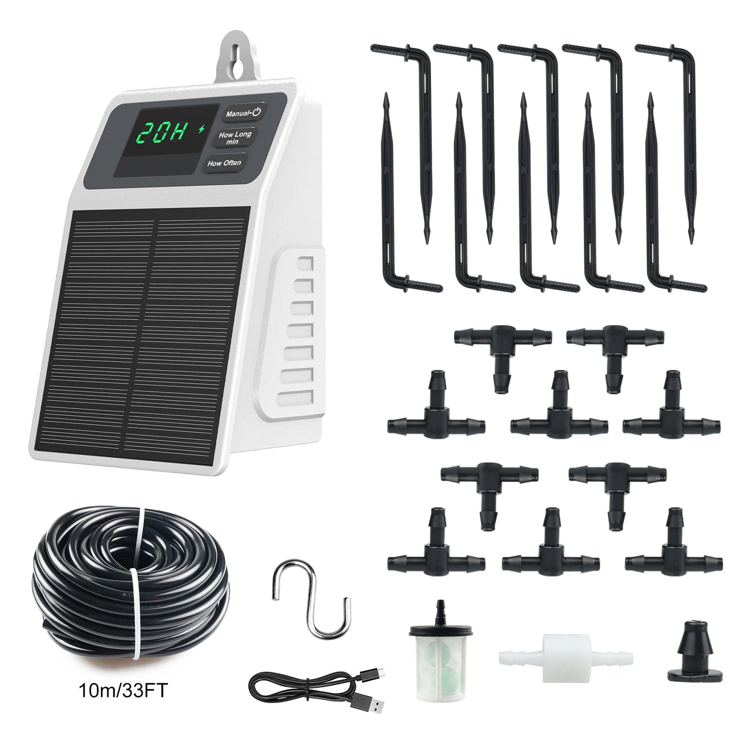 Solar Automatic Plant Watering System For Outdoor Gardens