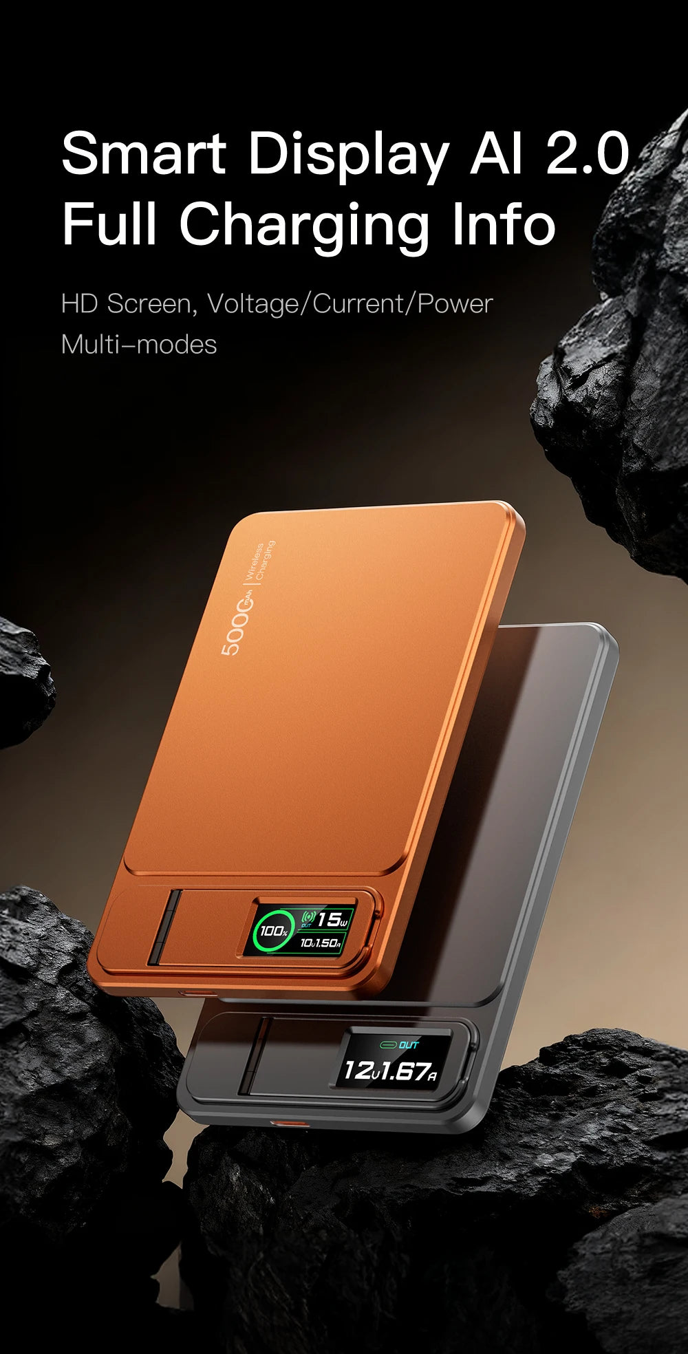 MagSafe Wireless Power Bank 20W Fast Charger With Digital Display