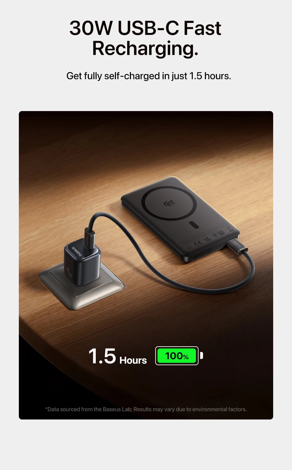 Baseus Qi2 25W Magnetic Wireless Power Bank 10000mAh PD 45W