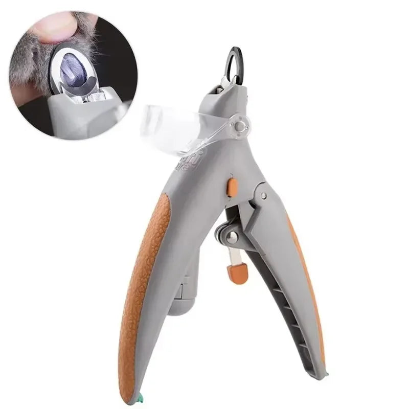 LED Light Pet Nail Clipper With Amplification Function For Dogs And Cats