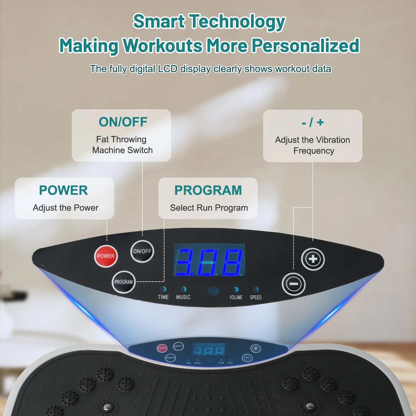 Vibration Plate Exercise Machine Fat Burning Home Fitness Portable Equipment