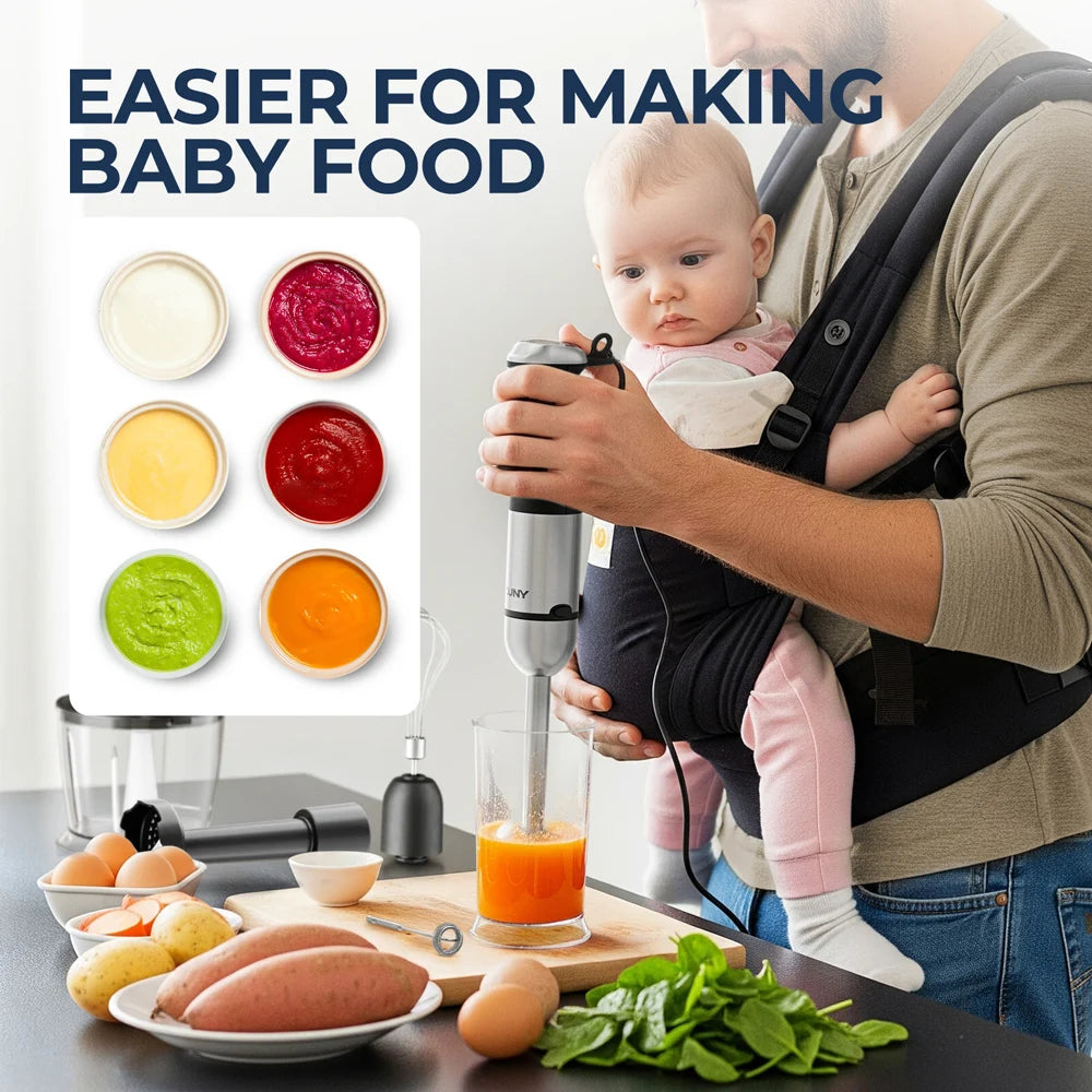 Rouny 1500W Electric Handheld Stick Blender 6 In 1 Immersion