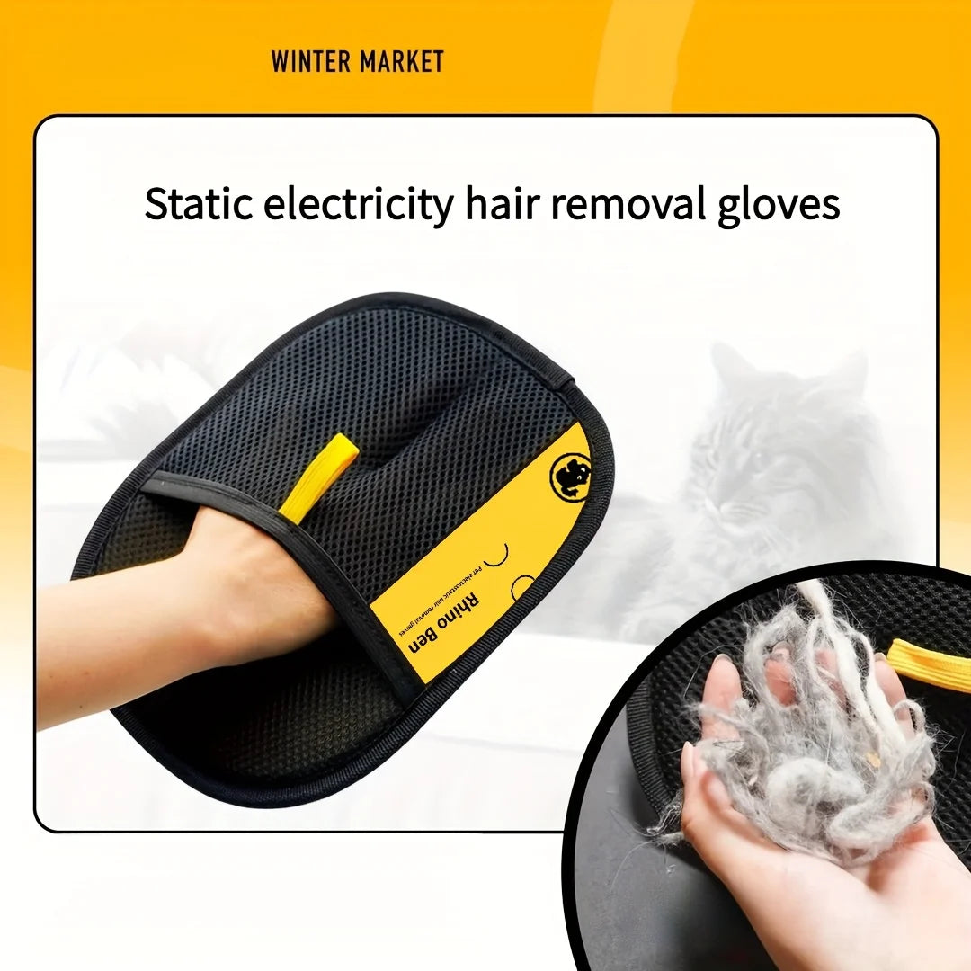 Pet Hair Removal Gloves Double Sided Cat Grooming Anti Shedding Tools