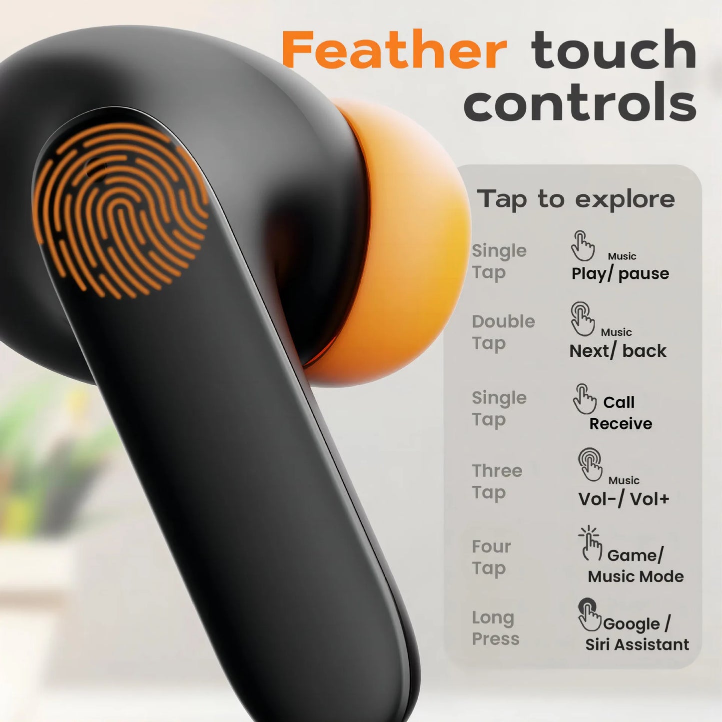 TWS Wireless Earphones With ENC Noise Cancellation And Dual Microphones