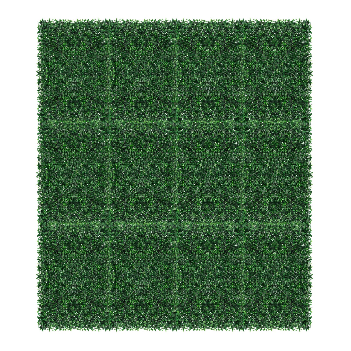 Create a lush, evergreen backdrop in minutes with this versatile 12-piece artificial grass mat panel set.