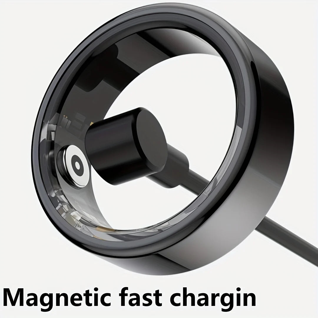 Smart Ring Health Tracker With Wireless Steps Counter Stainless Steel