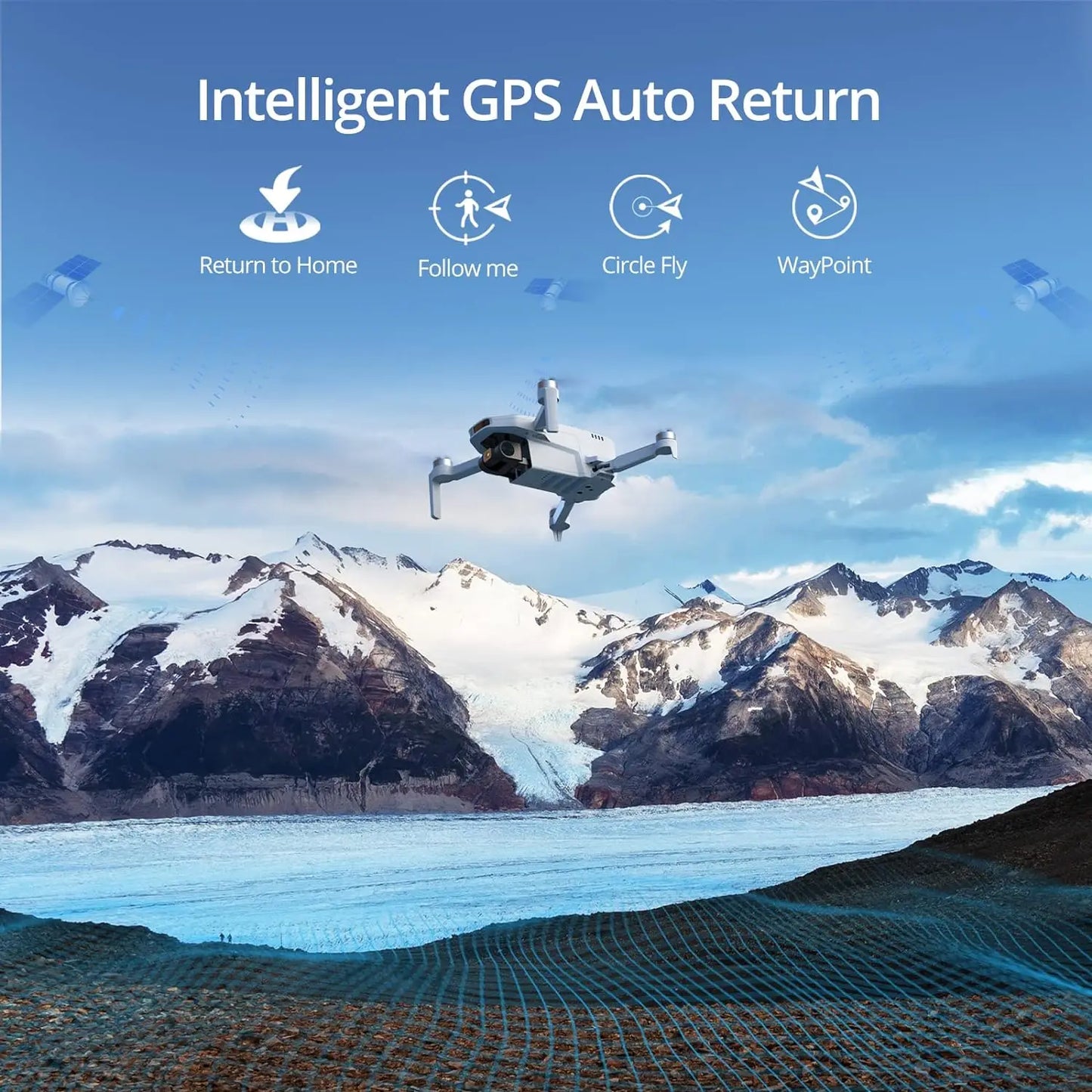 Potensic GPS Drone With Auto Return 4K Camera Lightweight