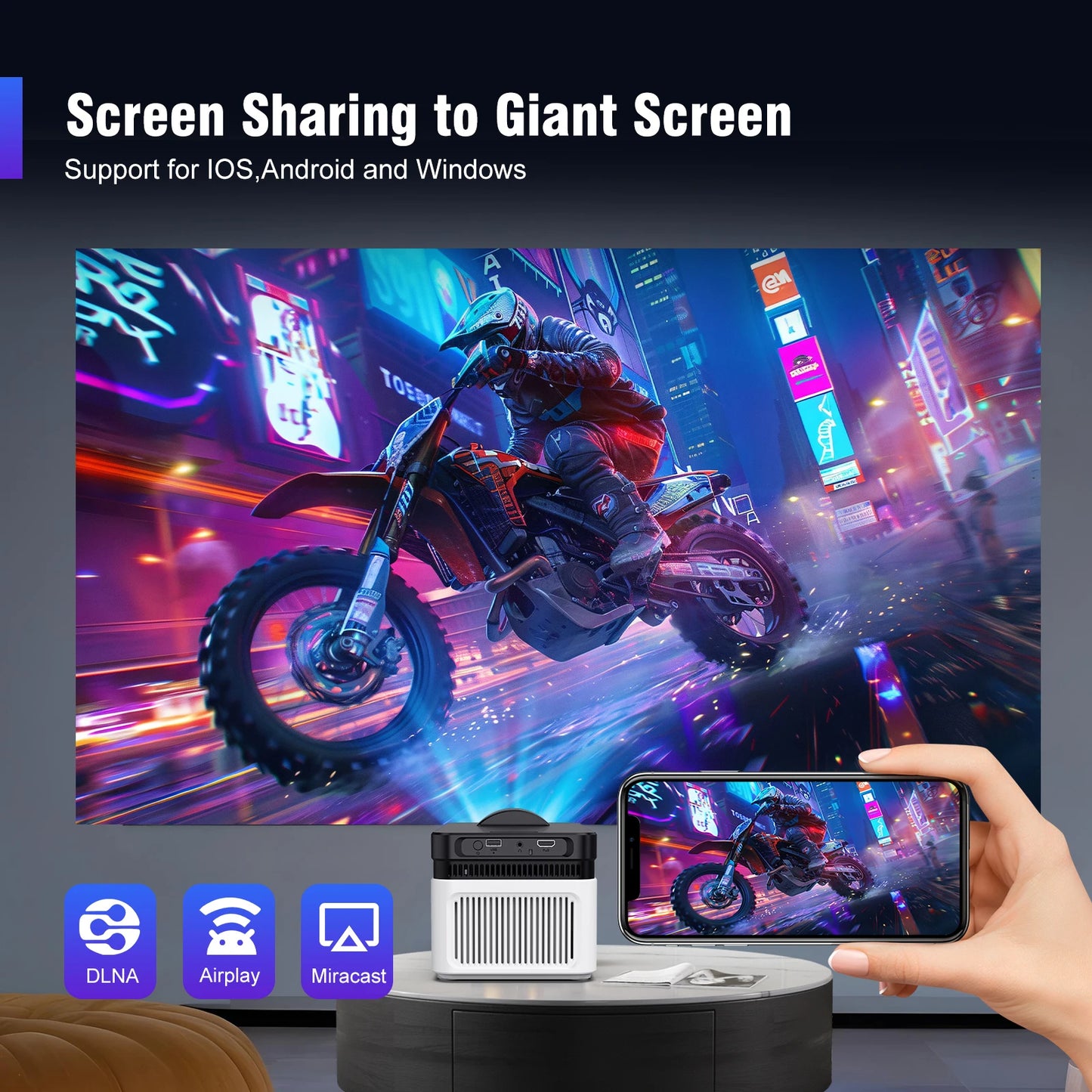 Magcubic HY450 Ultra Short Throw Projector 900ANSI 1080P Home Theater