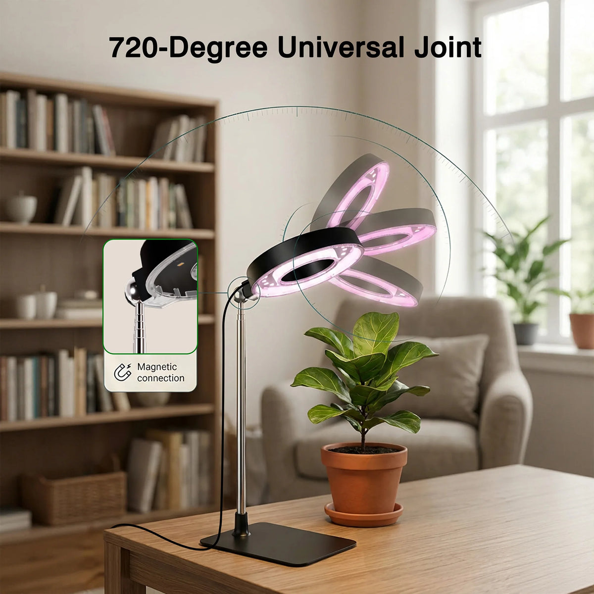Smeileas Full Spectrum LED Plant Grow Light With Magnetic Flexible Head