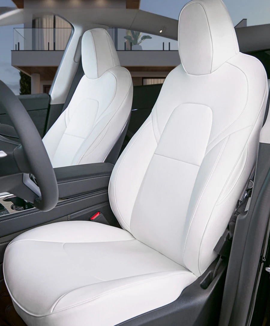 Tesla Model 3 Full Set Car Seat Covers Nappa PU Leather Front And Rear