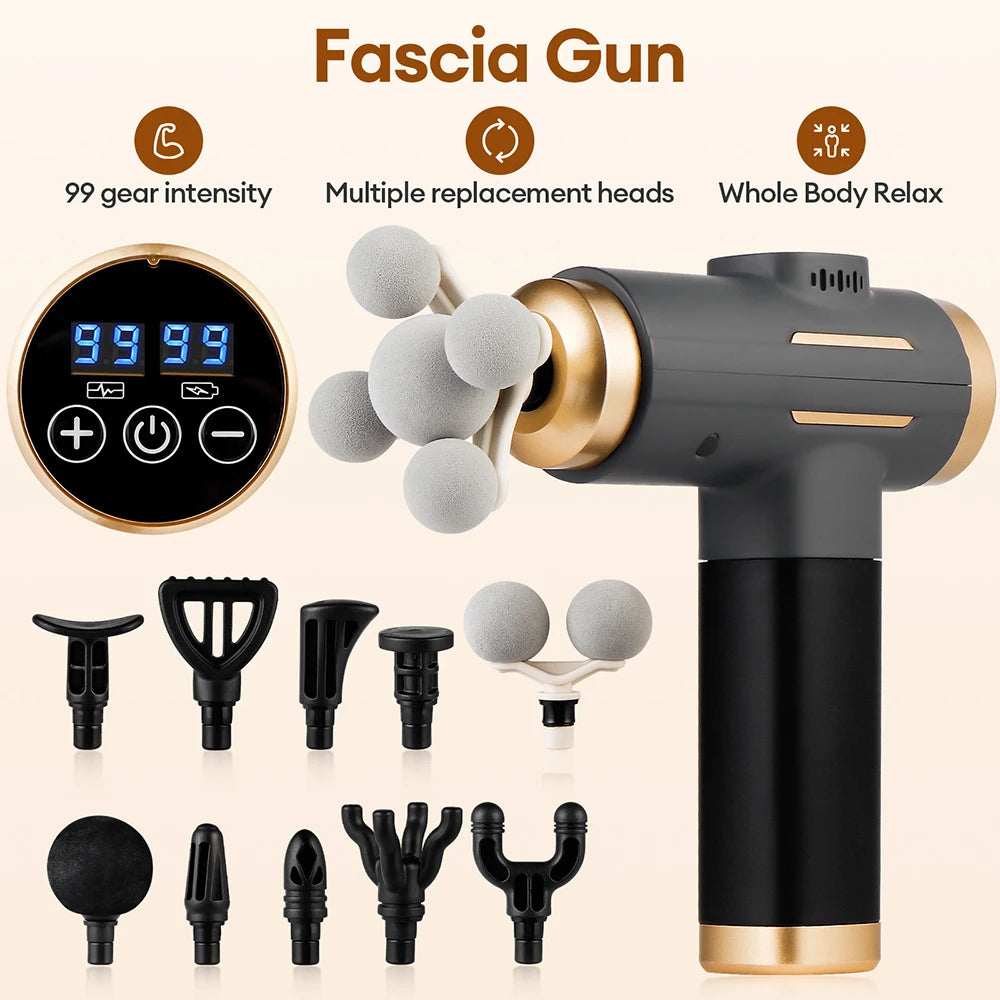 Foreverlily 11 In 1 Electric Massage Gun Professional Vibration Massager