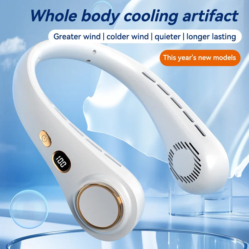 Portable Neck Fan Rechargeable Personal Cooling For Outdoor Travel