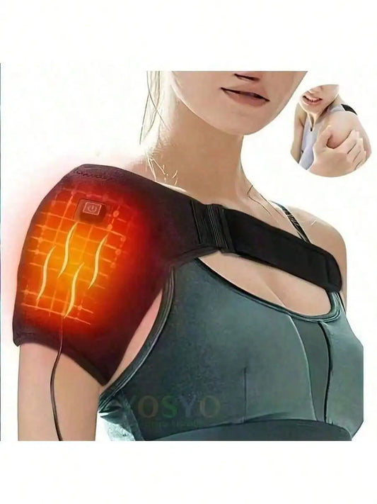 AXH Heated Shoulder and Knee Pad Bracket Massager for Joint Relief
