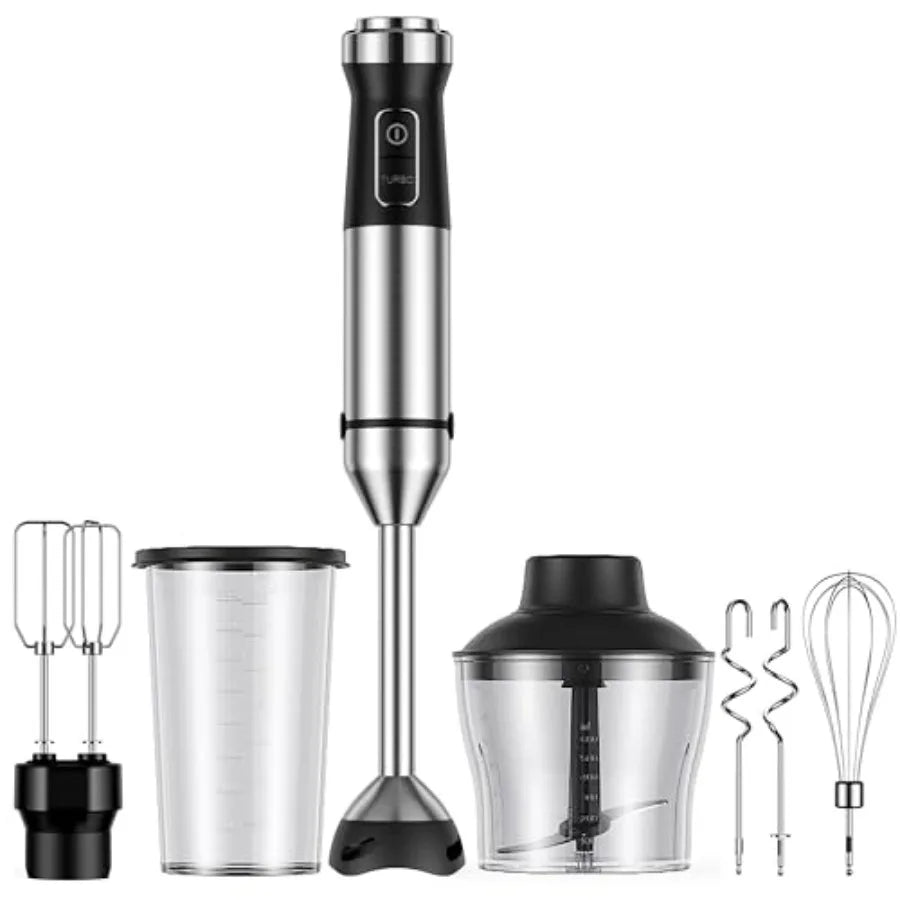 6-In-1 Immersion Blender 1000W Hand Blender With Whisk Attachments
