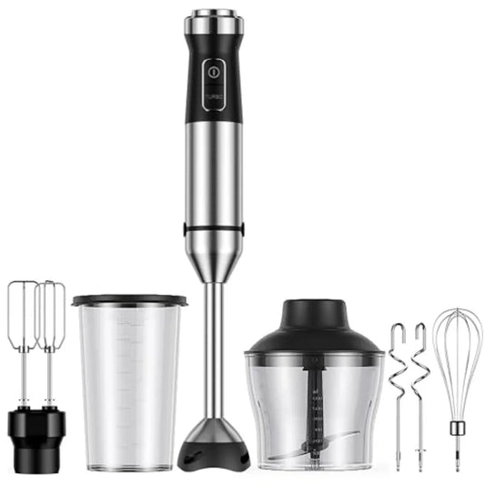 6-In-1 Immersion Blender 1000W Hand Blender With Whisk Attachments