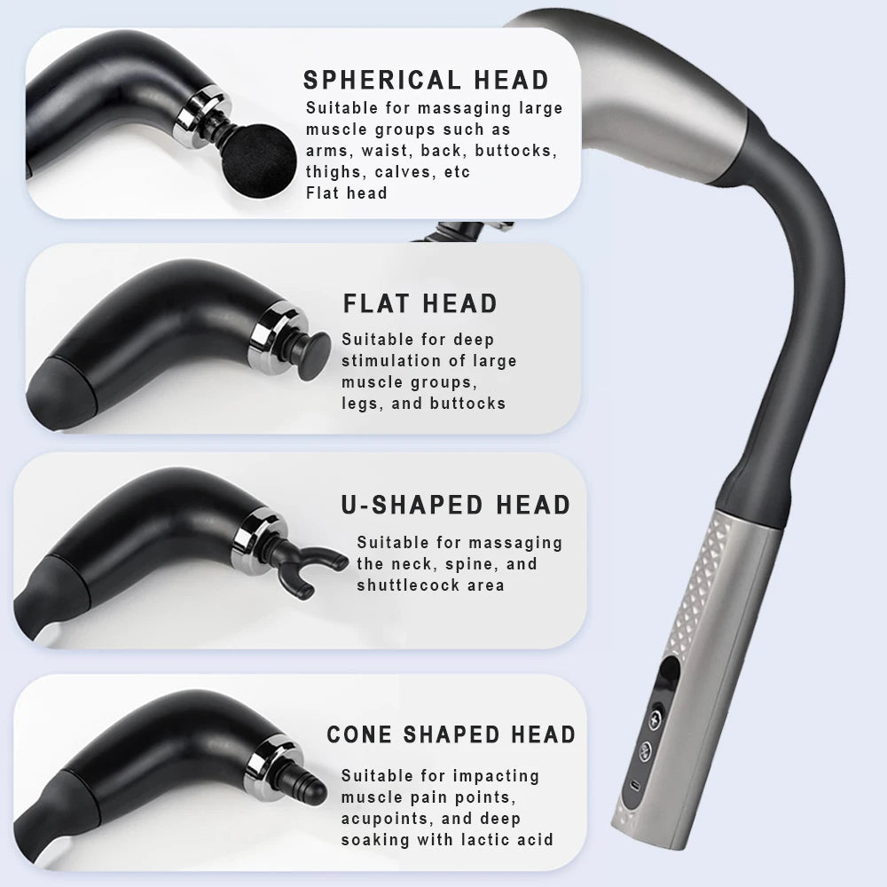 Paqin Smart Electric Fascia Gun Handheld Muscle Relaxation Massage Device