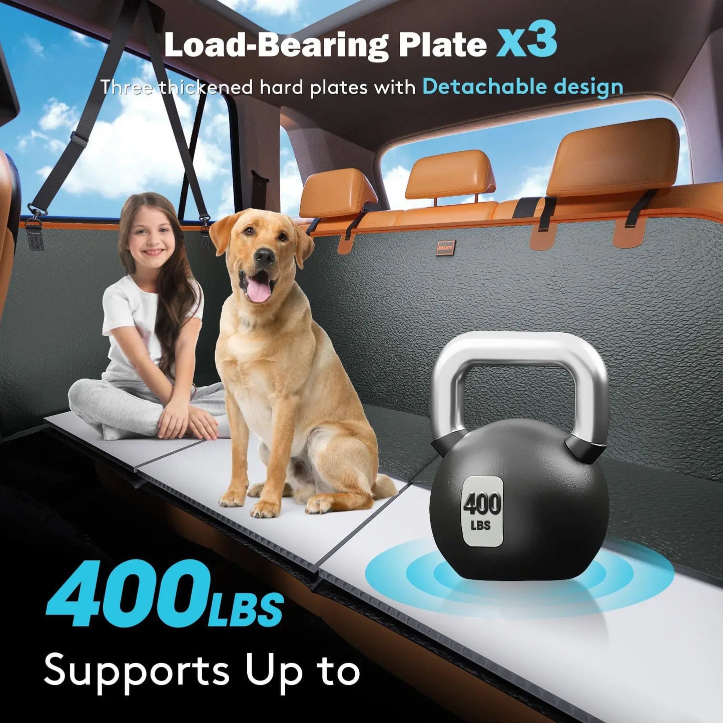 PU Leather Dog Back Seat Extender Waterproof Car Seat Cover