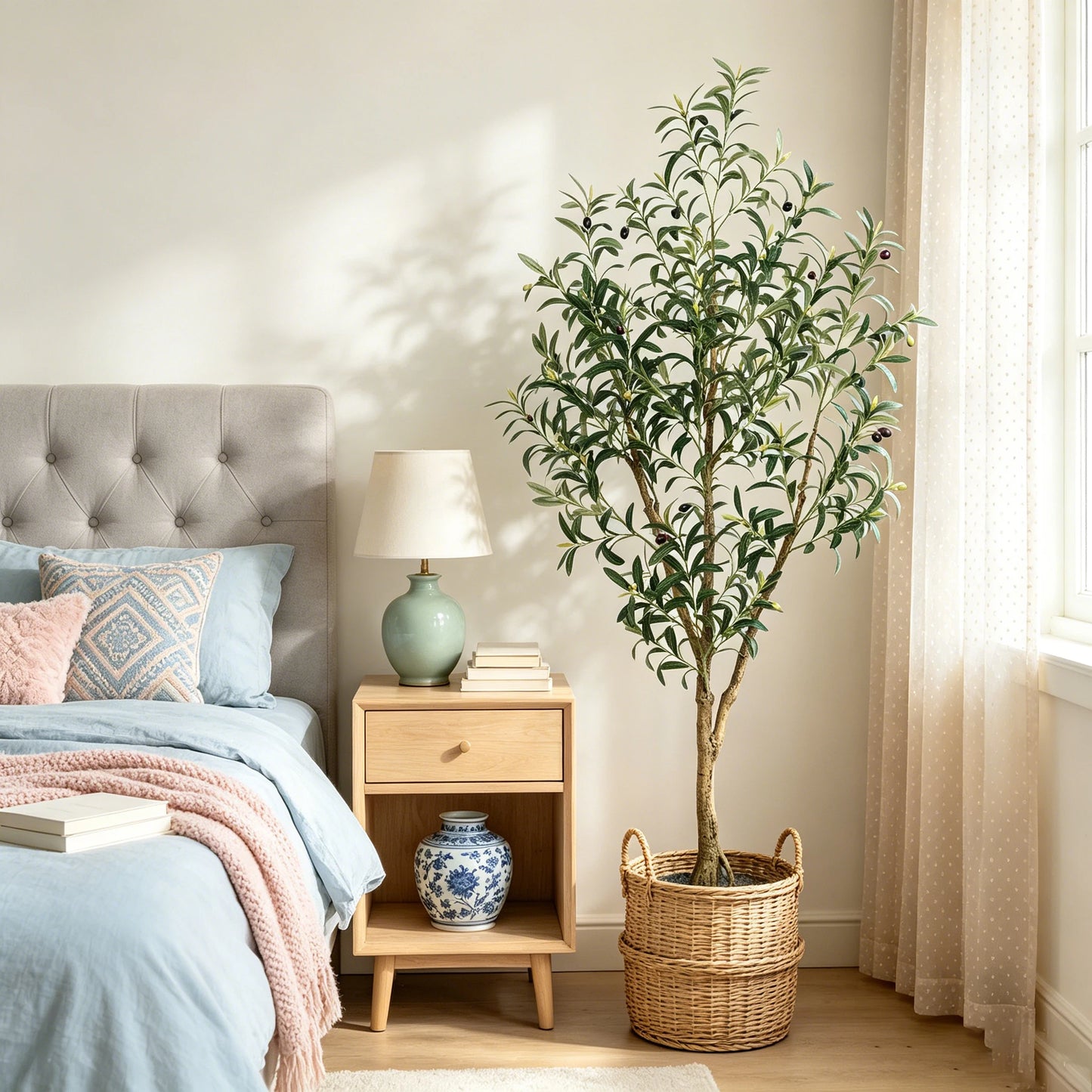 Artificial Olive Tree Indoor Floor Plant With Lifelike Fruits