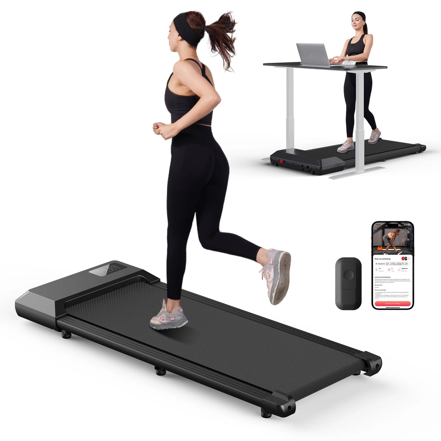 Superun Home Treadmill 2.5HP Two In One Walking Running Machine