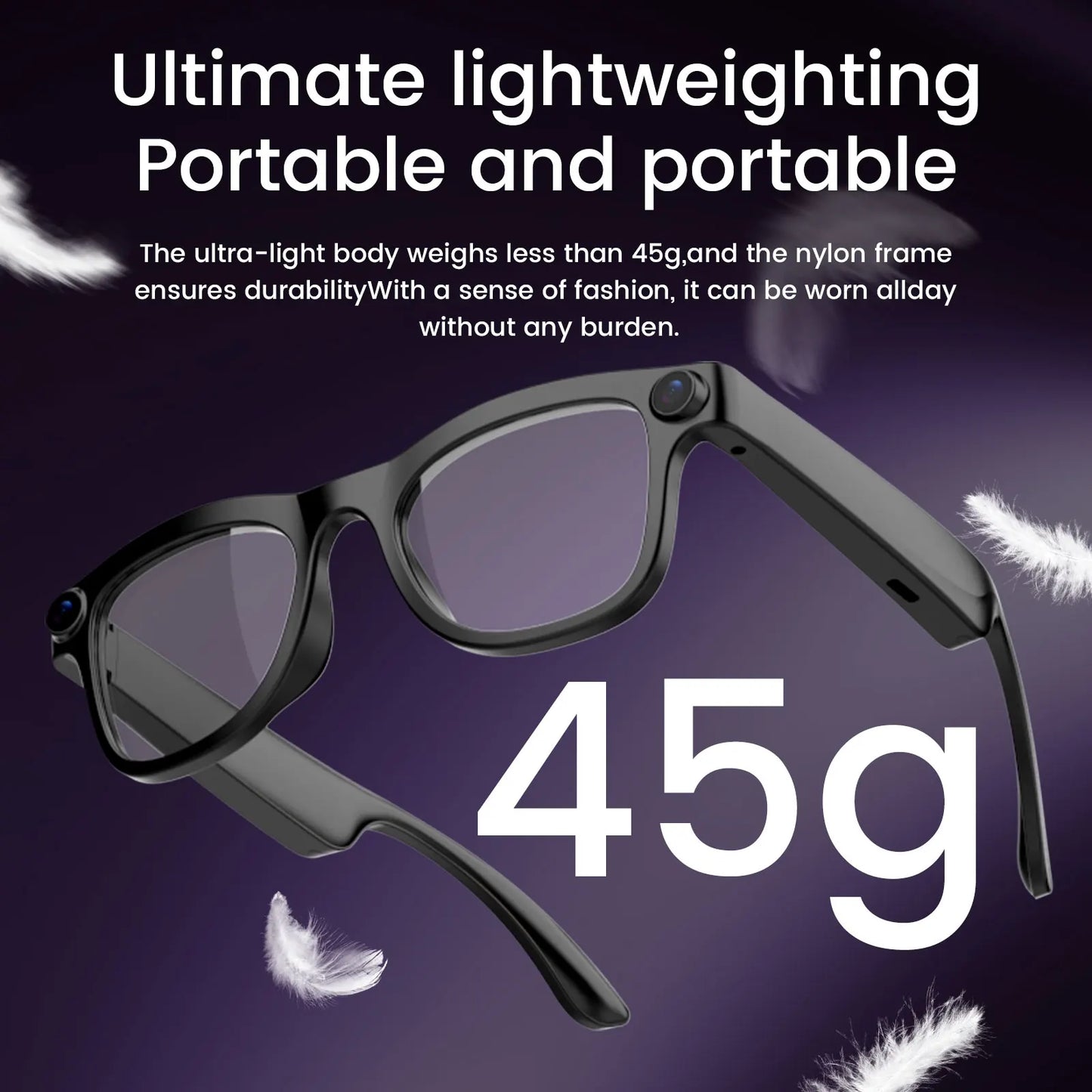 Experience hands free filming and real time translation with FG03 AI Smart Glasses, your wearable camera and translator in one, designed to keep you connected without distraction.