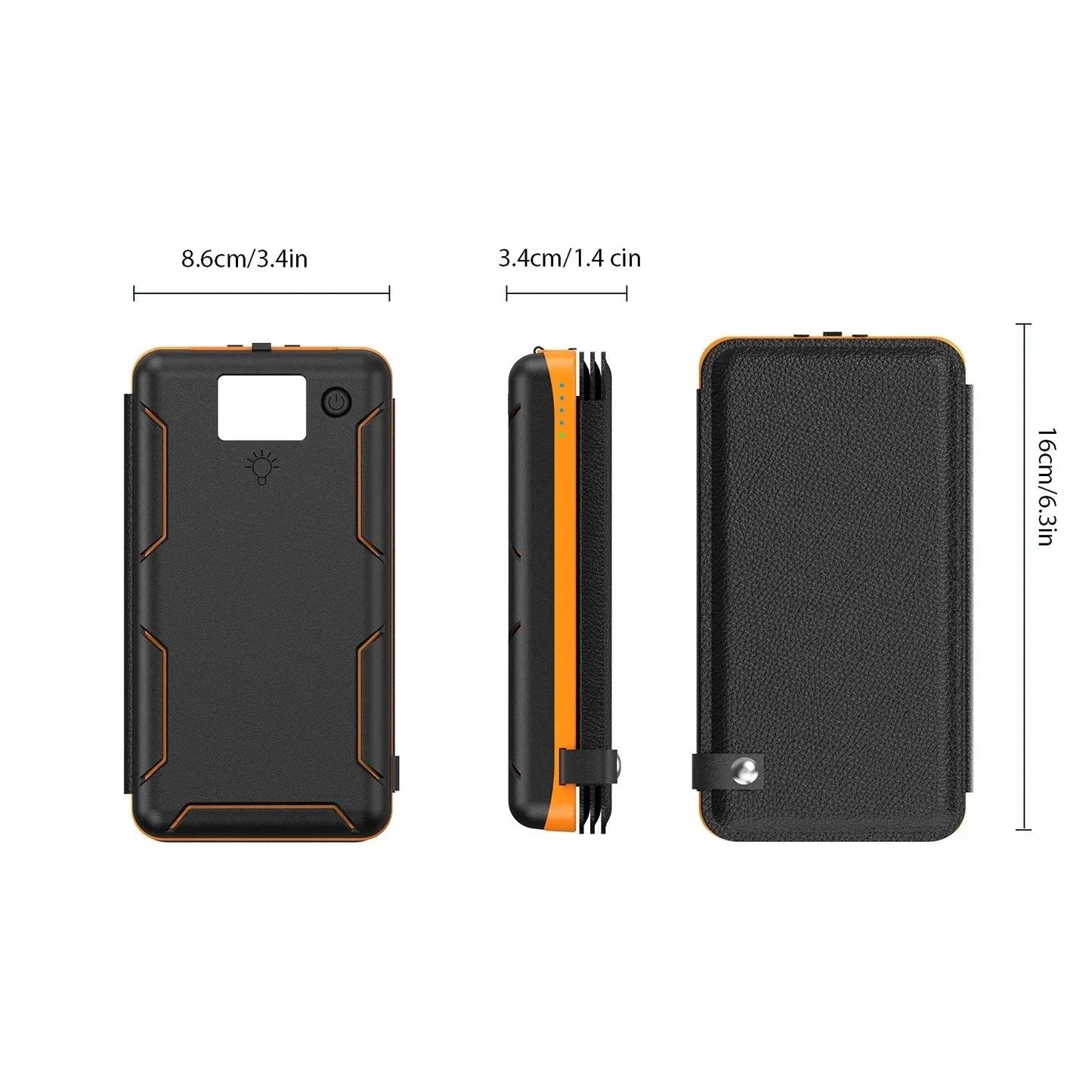 Rscrola 50000mAh Portable Solar Power Bank Fast Charging Battery Pack