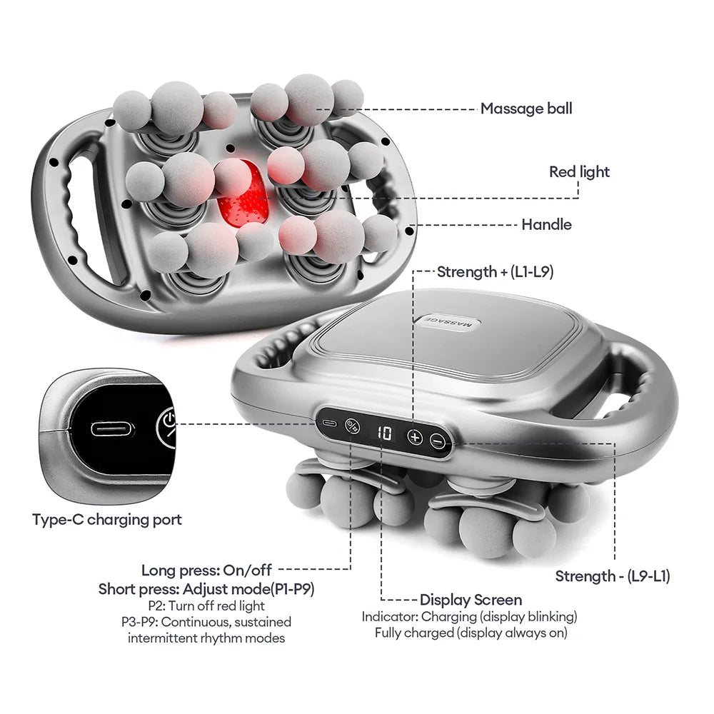 Foreverlily High Frequency Vibration Body Massage Gun Muscle Recovery Tool