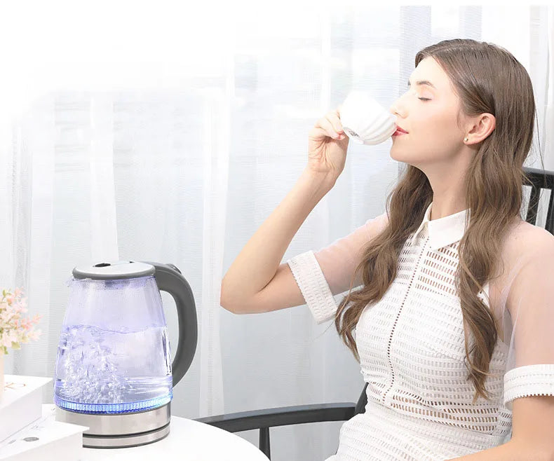Diamri Electric Glass Kettle Cordless Led Indicator Auto Shut-Off