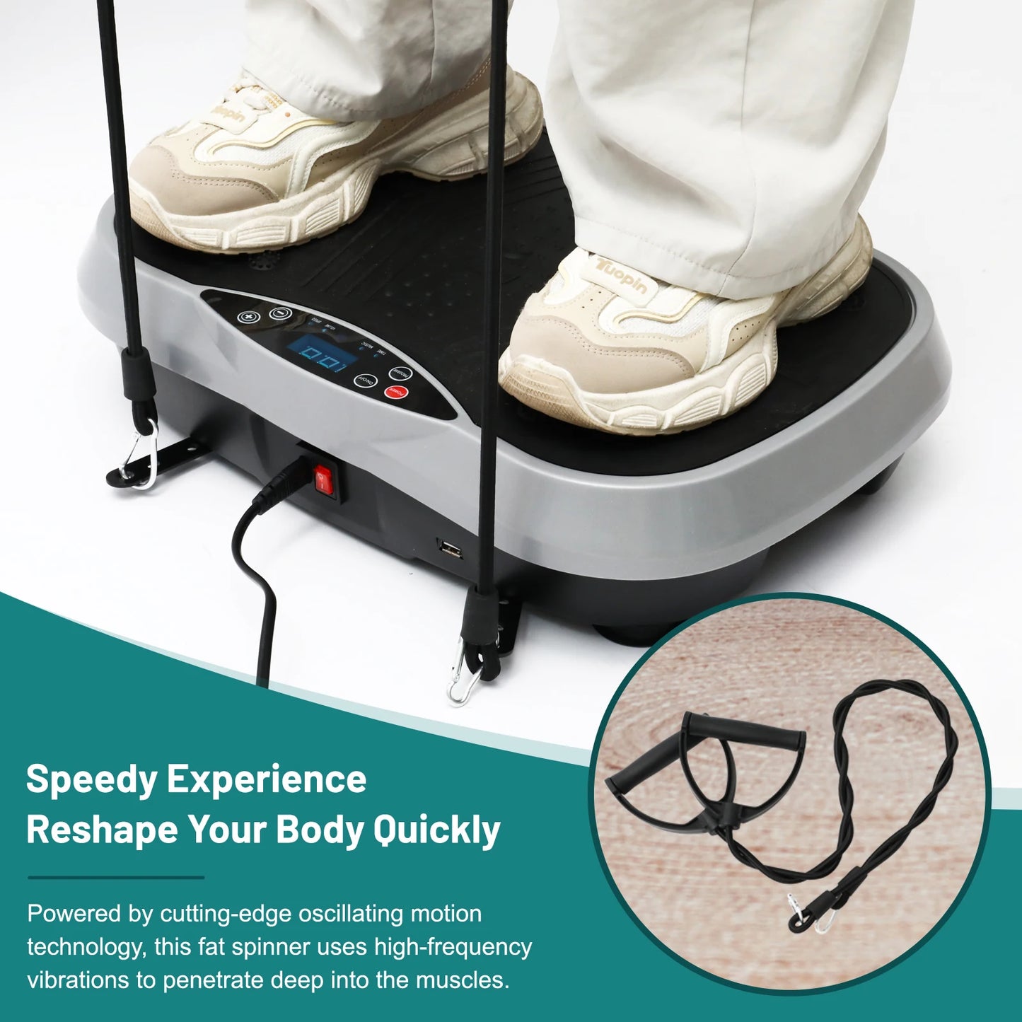 Vibration Plate Exercise Machine Fat Burning Home Fitness Portable Equipment