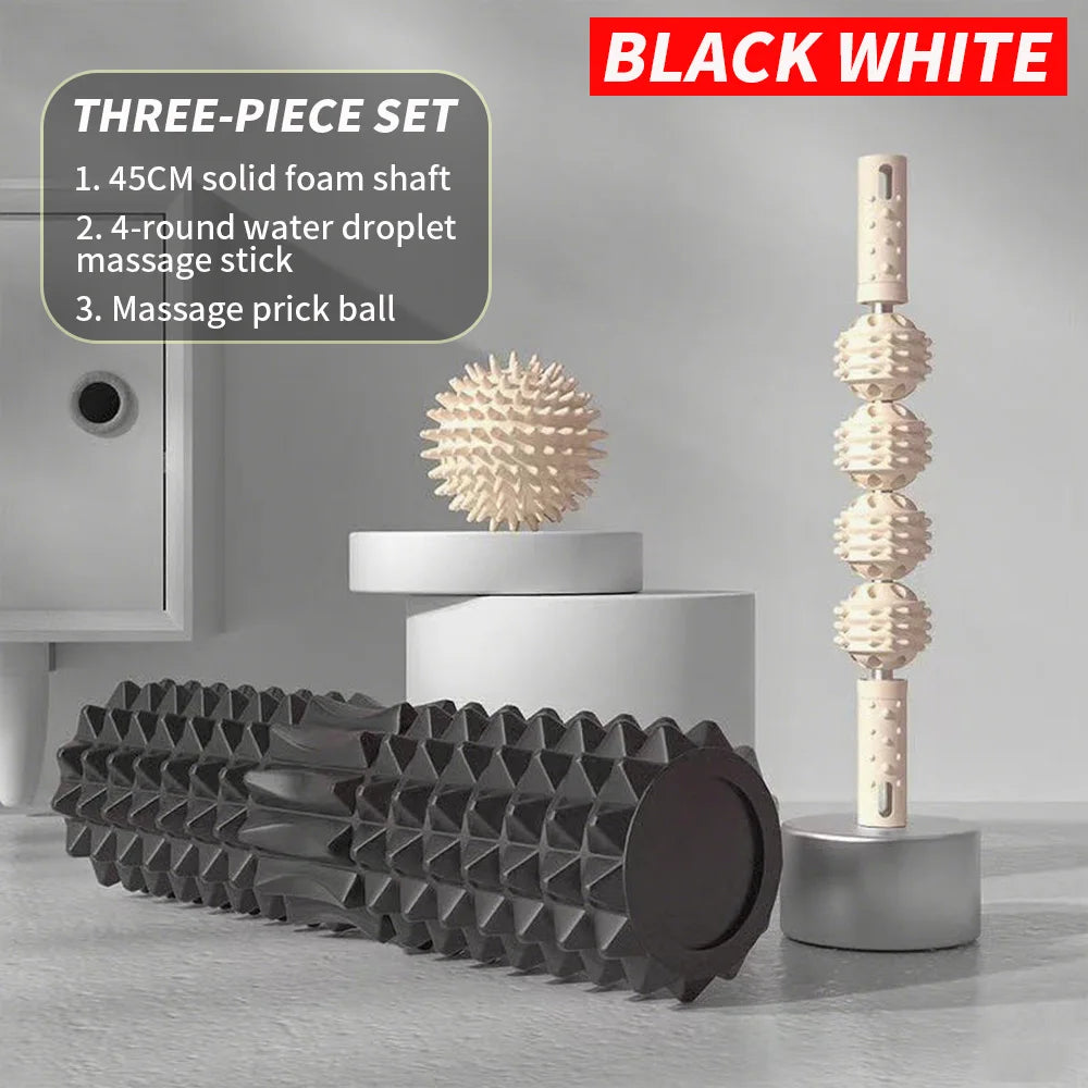 Three Piece Massage Set Massage Ball Roller and Foam Roller