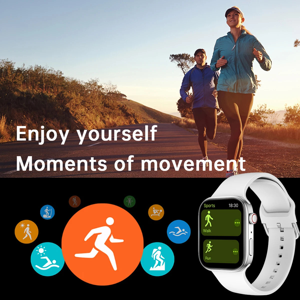 Odelettevcy Smartwatch With Bluetooth Calling And Heart Rate Monitoring