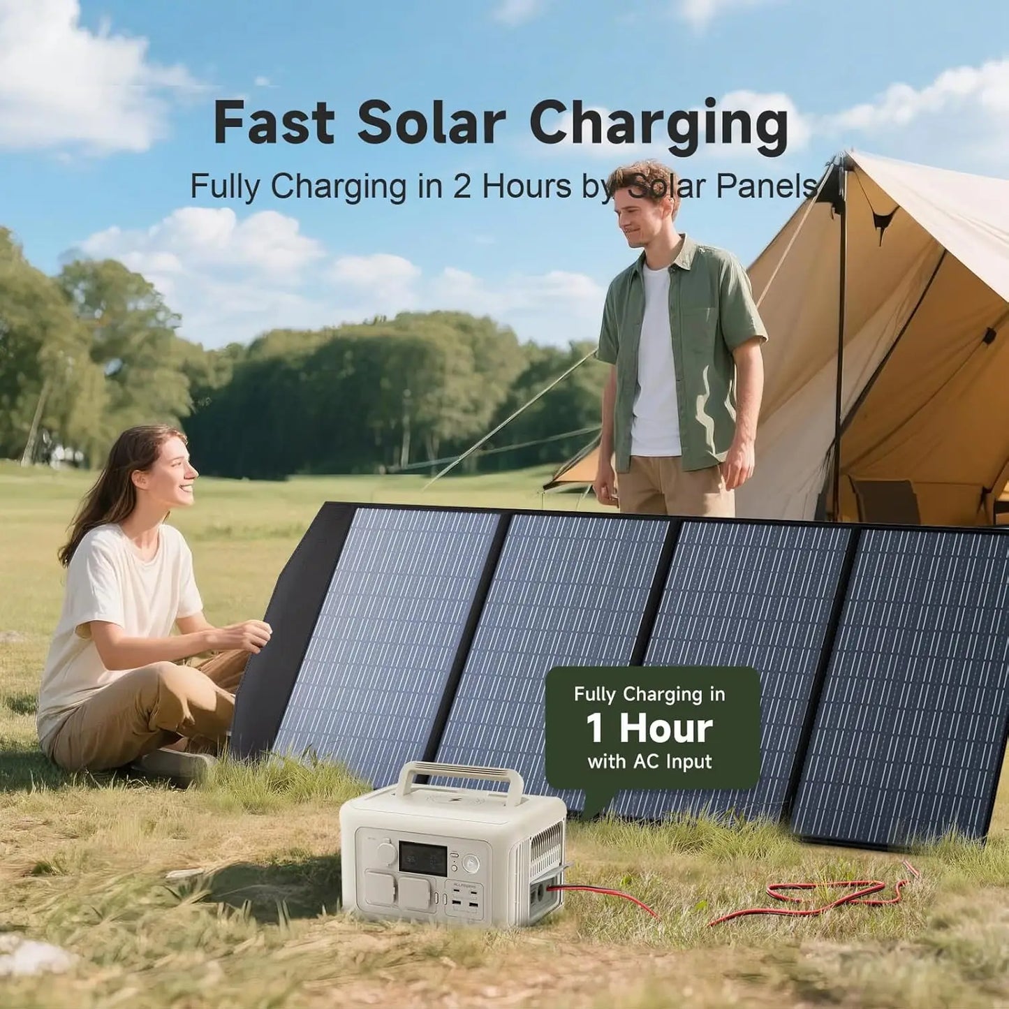 ALLPOWERS R600 Portable Power Station 299Wh LiFePO4 Solar Generator