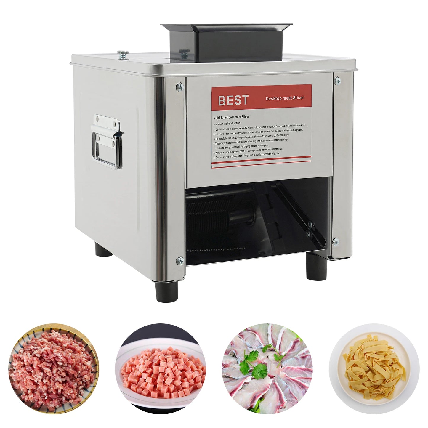 Electric Meat Cutter Machine Stainless Steel Slicer 850W 310rpm