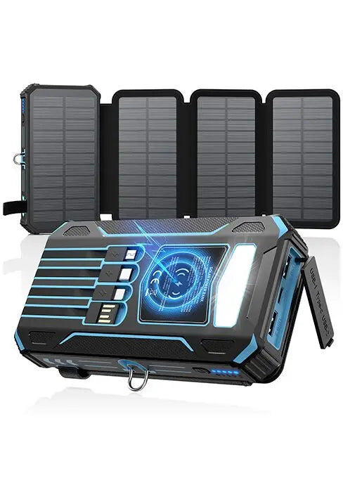 Wildfire 48000mAh Solar Power Bank With Built In Cables