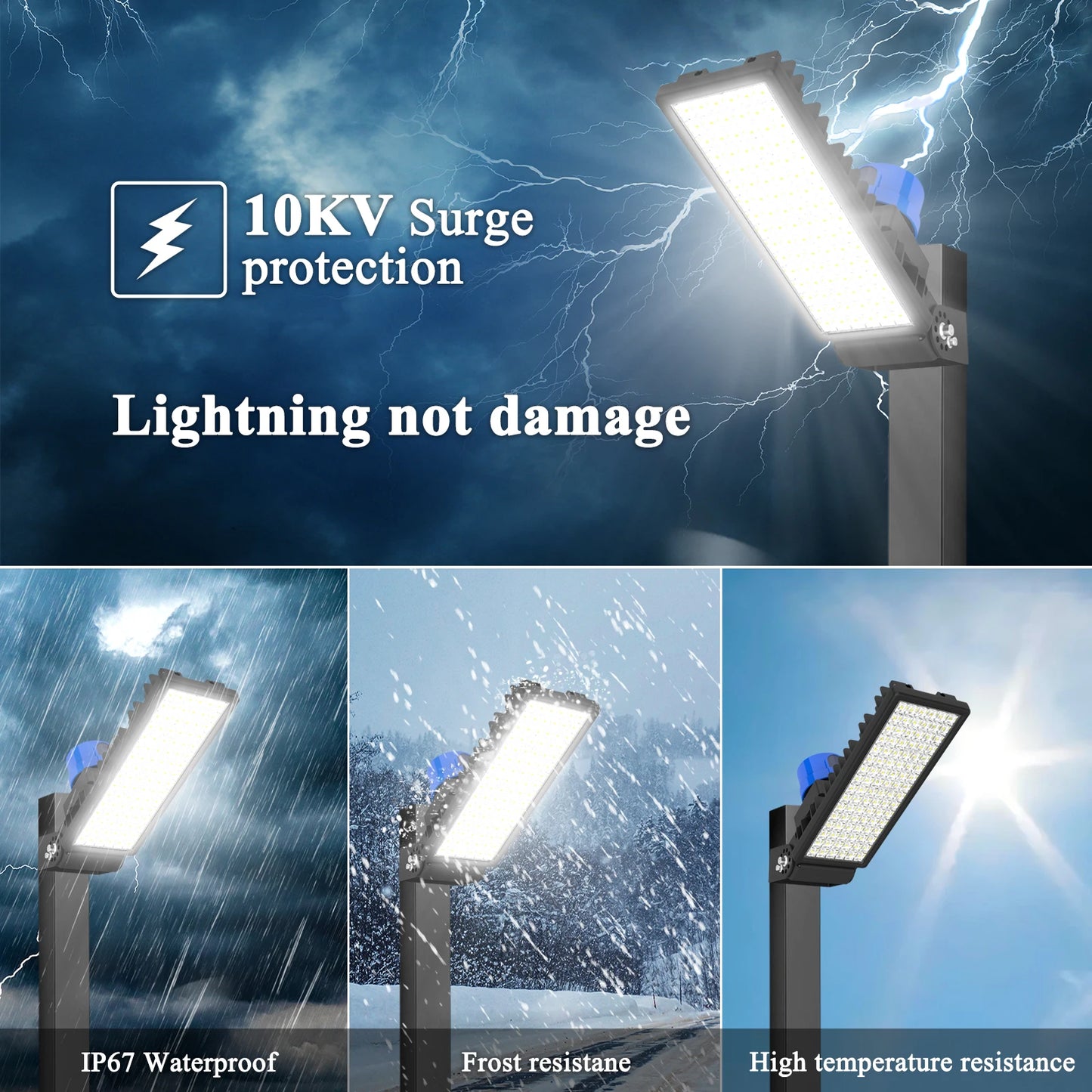 Dusk To Dawn 100W Parking Lot Light With Photocell IP67