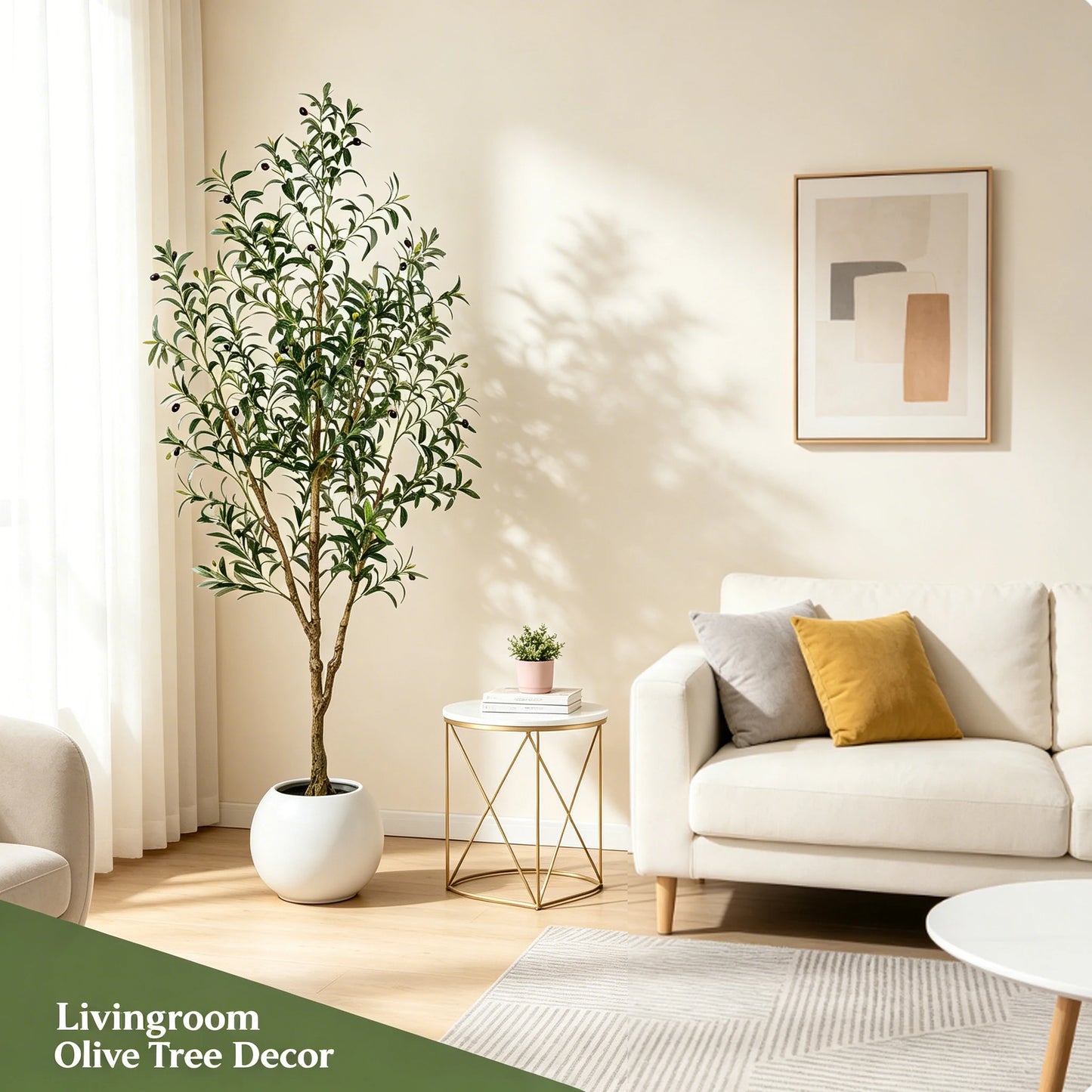 Artificial Olive Tree Indoor Floor Plant With Lifelike Fruits