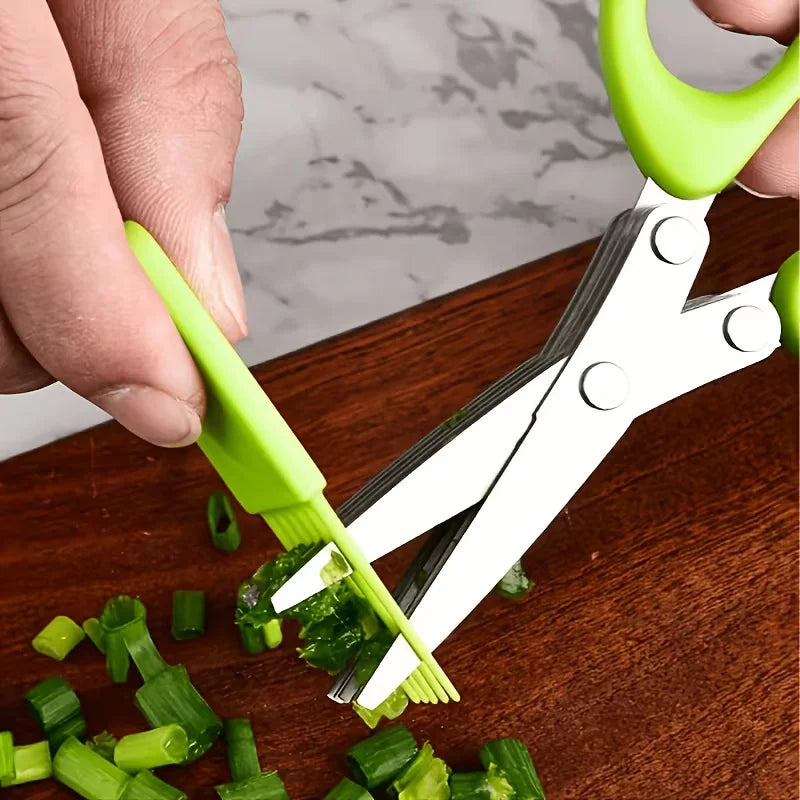 Multi Layer Stainless Steel Kitchen Scissors For Herbs And Vegetables