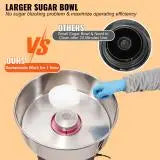 SucceBuy Electric Cotton Candy Machine Commercial Floss Maker Stainless Steel