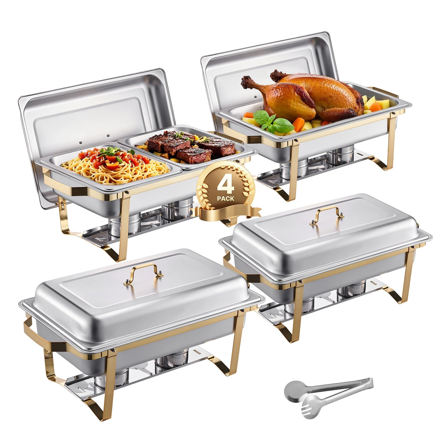 SucceBuy Chafing Dish Buffet Set Stainless Steel Server