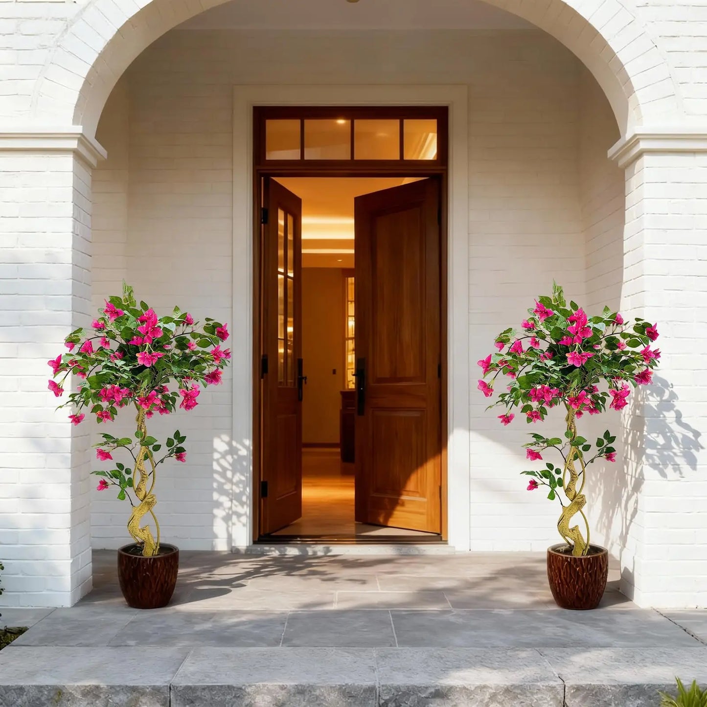 HiMISS Lifelike Bougainvillea Artificial Tree for Indoor Outdoor Decor