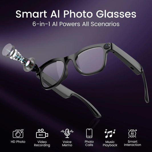 Experience hands free filming and real time translation with FG03 AI Smart Glasses, your wearable camera and translator in one, designed to keep you connected without distraction.