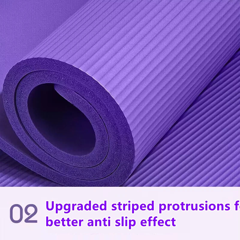 Non Slip Yoga Mat For Home Gym Travel Cushion Workouts
