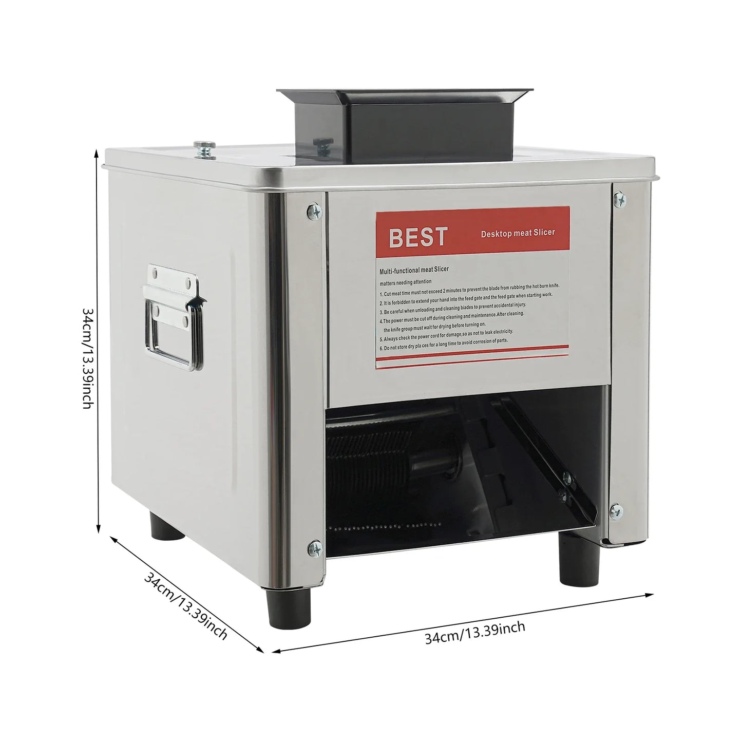 Electric Meat Cutter Machine Stainless Steel Slicer 850W 310rpm