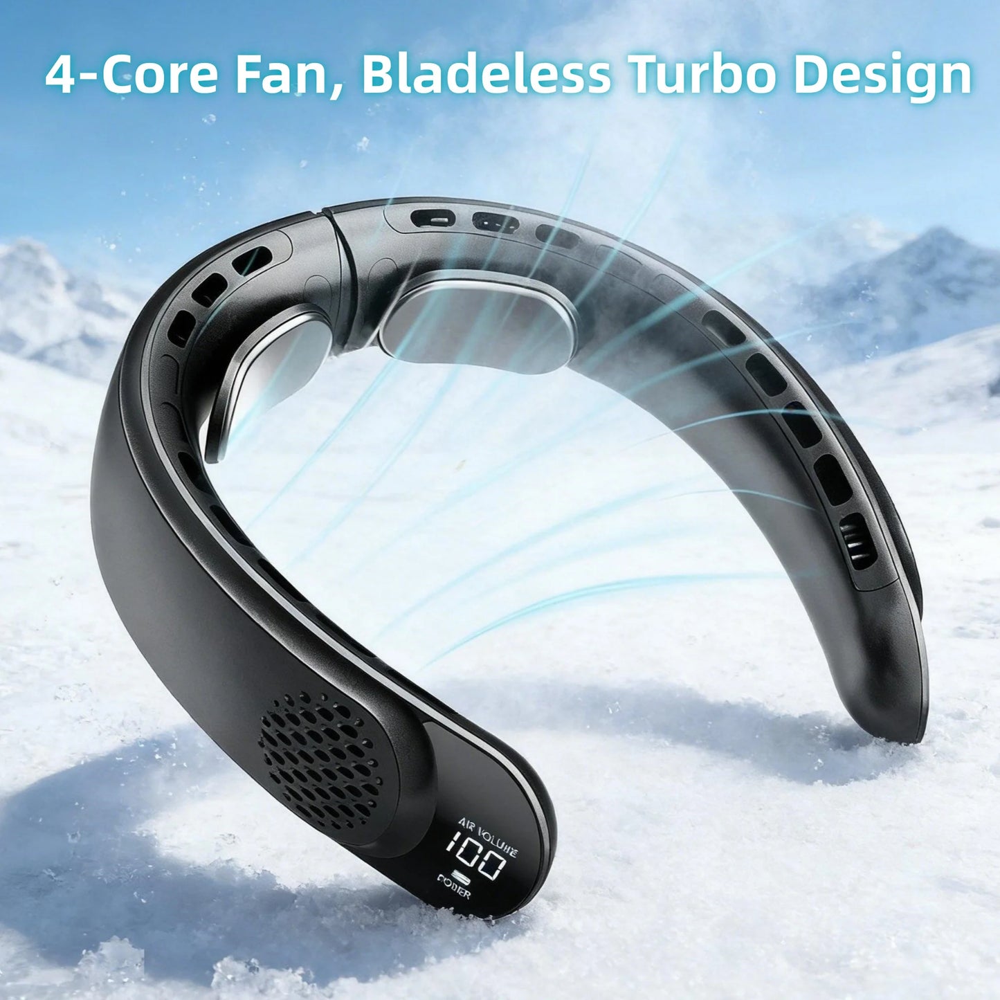 TMJD MISS Portable Neck Fan 4 Turbo USB Rechargeable Fan