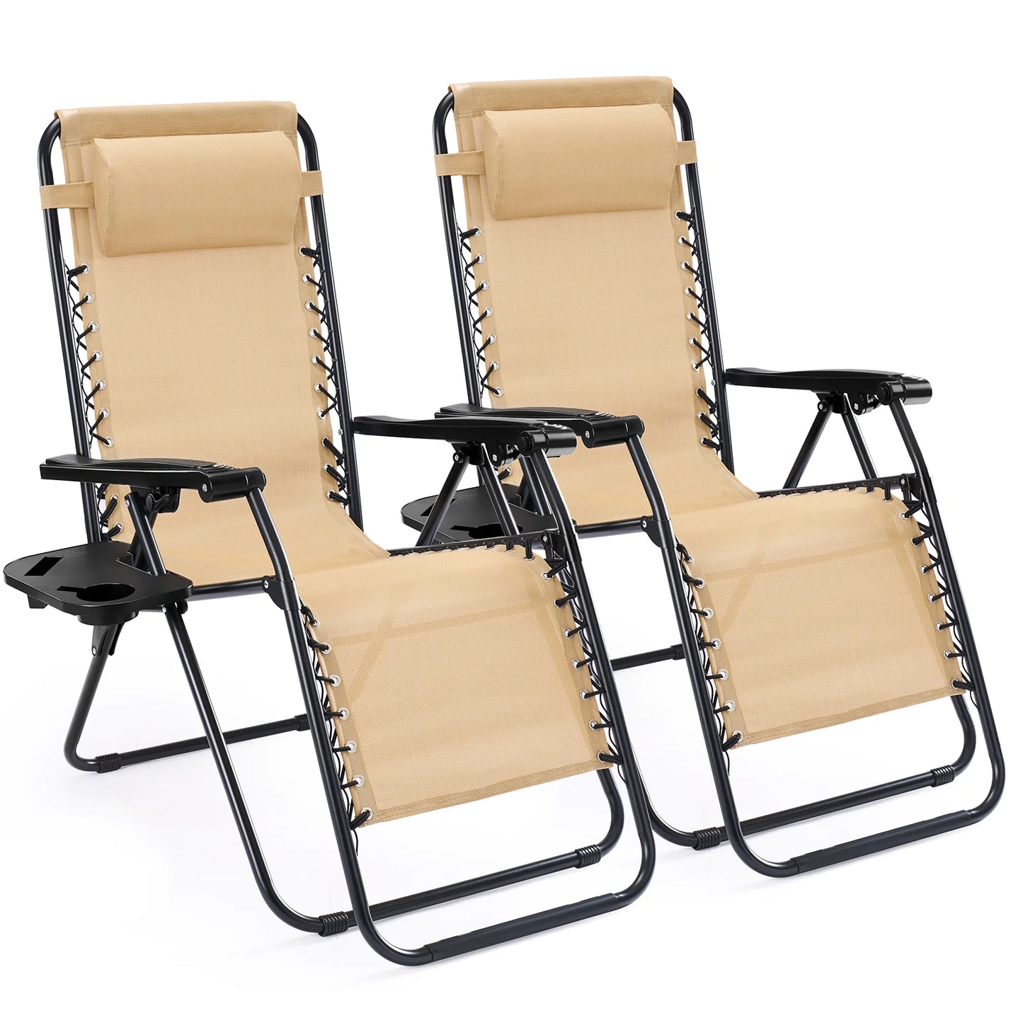JHK Zero Gravity Recliner Chairs Set of 2 Cup Holders